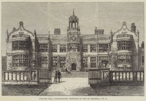 Ingestre Hall, Staffordshire, ødelagt av brann torsdag 12. oktober av Frank Watkins