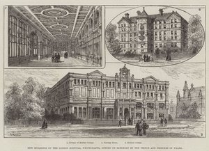 New Buildings of the London Hospital, Whitechapel, åpnet lørdag av prinsen og prinsessen av Wales av Frank Watkins