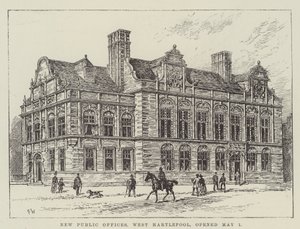 New Public Offices, West Hartlepool, åpnet 1. mai av Frank Watkins