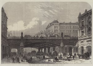Holborn Valley Viaduct, under konstruksjon