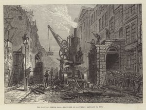The Last of Temple Bar, skissert lørdag 12. januar 1878 av Frank Watkins