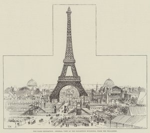 Paris-utstillingen, generell utsikt over utstillingsbygningene, fra Trocadero av Frank Watkins