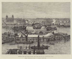Verker av New Tower Bridge, sett fra toppen av en sjakt 100 fot høy av Frank Watkins