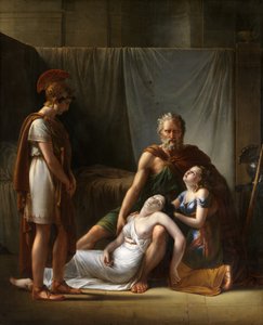 The Death of Belisarius' Wife (olje på lerret) av François Joseph Kinsoen