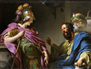 Alkibiades blir undervist av Sokrates, 1776.
