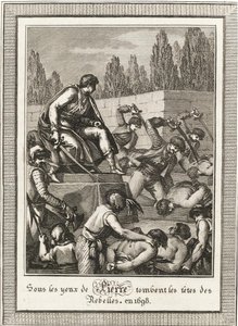 Henrettelsen av Streltsy. Fra: Histoire de Russie av Blin de Sainmore, ca. 1800 av François Anne David