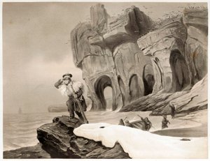 Bear Island fra Travels in Scandinavia, Lappland, Spitsbergen and the Færøyene, pub. 1852. av François Auguste Biard