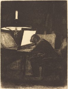 Trykkemaker (Graveren) av François Bonvin