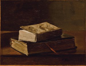 Stilleben med to bøker, 1858