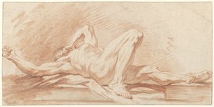 Studie av en liggende naken mann av François Boucher (possibly)