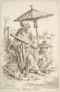 En annen kinesisk musiker, 1738-45. av François Boucher