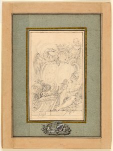 Armorial Bookplate for Crozat, Baron de Thiers av François Boucher