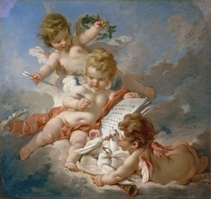 Boucher - Cupidos. Poetisk allegori, 1760-tallet (FXD) av François Boucher