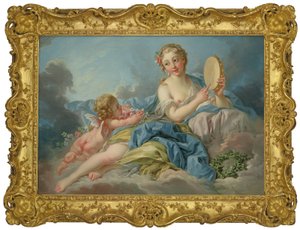 Boucher og studio - Musen Erato av François Boucher