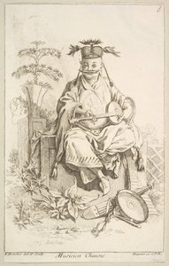 Kinesisk musiker, 1738-45. av François Boucher