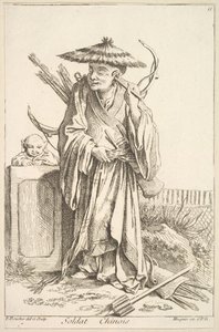 Kinesisk soldat, 1738-45. av François Boucher