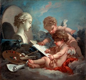 Cupids, allegori av maleri, 1760-tallet. av François Boucher