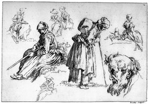 Diverse figurer, c1720-1770, 1924 av François Boucher