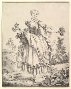Blomsterjente, 1700-tallet. av François Boucher