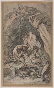 Fontene med to Tritons som blåser konkylieskjell av François Boucher