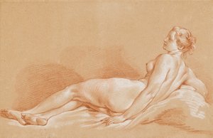 ung kvinne liggende av François Boucher