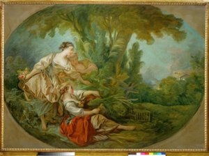 Kallet, sier Fuglen fanget i garnene av François Boucher