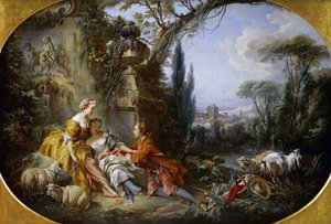 The Charms of country life Delights of country life av François Boucher