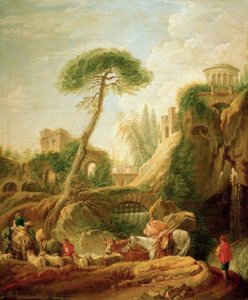 Fantasilandskap nær Tivoli av François Boucher