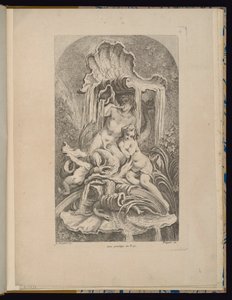 Plate 2, Receuil de Fontaines (Samling av fontener) av François Boucher