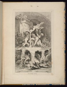 Plate 7, Receuil de Fontaines (Samling av fontener) av François Boucher