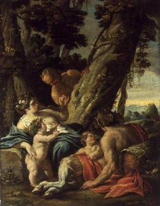 Satyr og nymfe, 1700-tallet av François Boucher