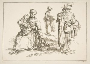 Ark med skisser, 1753. av François Boucher
