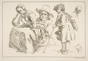 Ark med skisser, 1753. av François Boucher