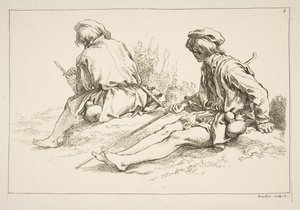 Ark med skisser, 1753. av François Boucher