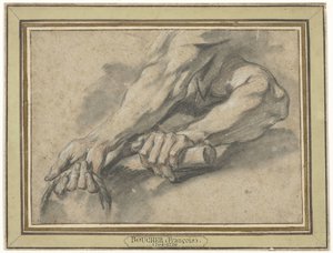 Studier av to underarmer av François Boucher