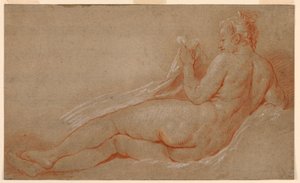 Studie for liggende naken av François Boucher