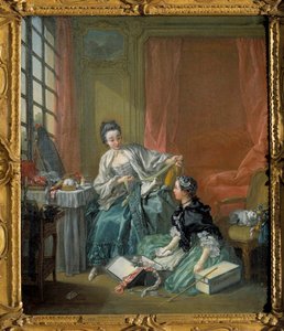 The Fashion Merchant Painting av Francois Boucher (1703-1770). 1746. Stockholm. nasjonalt museum av François Boucher