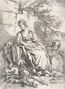 Den unge jenta hviler, 1756. av François Boucher