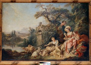Hyrdens reir eller gaver av Francois Boucher (1703-1770) av François Boucher