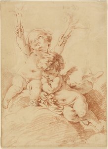 To Putti av François Boucher