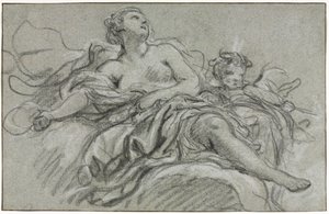 Venus og Amor, andre eller tredje kvartal 1700-tallet. av François Boucher