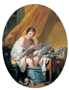 Ung kvinne som tar et fotbad, 1766 av François Boucher