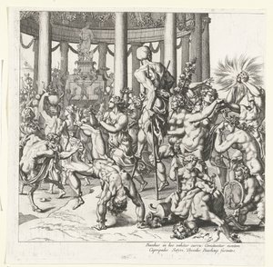 Triumf av Bacchus, venstre halvdel av François Chauveau (attributed to)