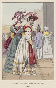 Inne i Boulogne Panorama, 1824 av François Courboin