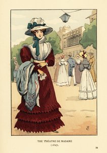 Kvinne utenfor Theatre du Gymnase, Paris av François Courboin