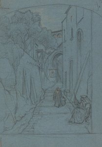 Se oppover en gate i Sorrento [verso]