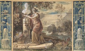 En allegori om keiserinne Josephine som beskytter av hagene i Malmaison, ca. 1805-6.