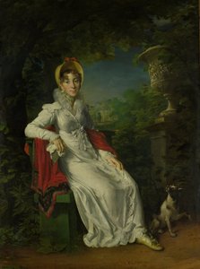 Carolina Ferdinanda Louisa av Sicilia (1798-1870). Kona til Charles Ferdinand, Duc de Berry, i parken Bagatelle i Bois de Boulogne (nær Paris)