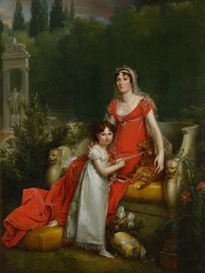 Elisa Bonaparte med datteren Napoleona Baciocchi