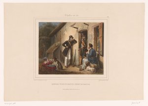 Jegere møter viltvokteren om morgenen Rendezvous du matin, chez le garde (tittel på objekt) Jegere med våpen (serietittel) Chasses au Tir (serietittel på objekt)